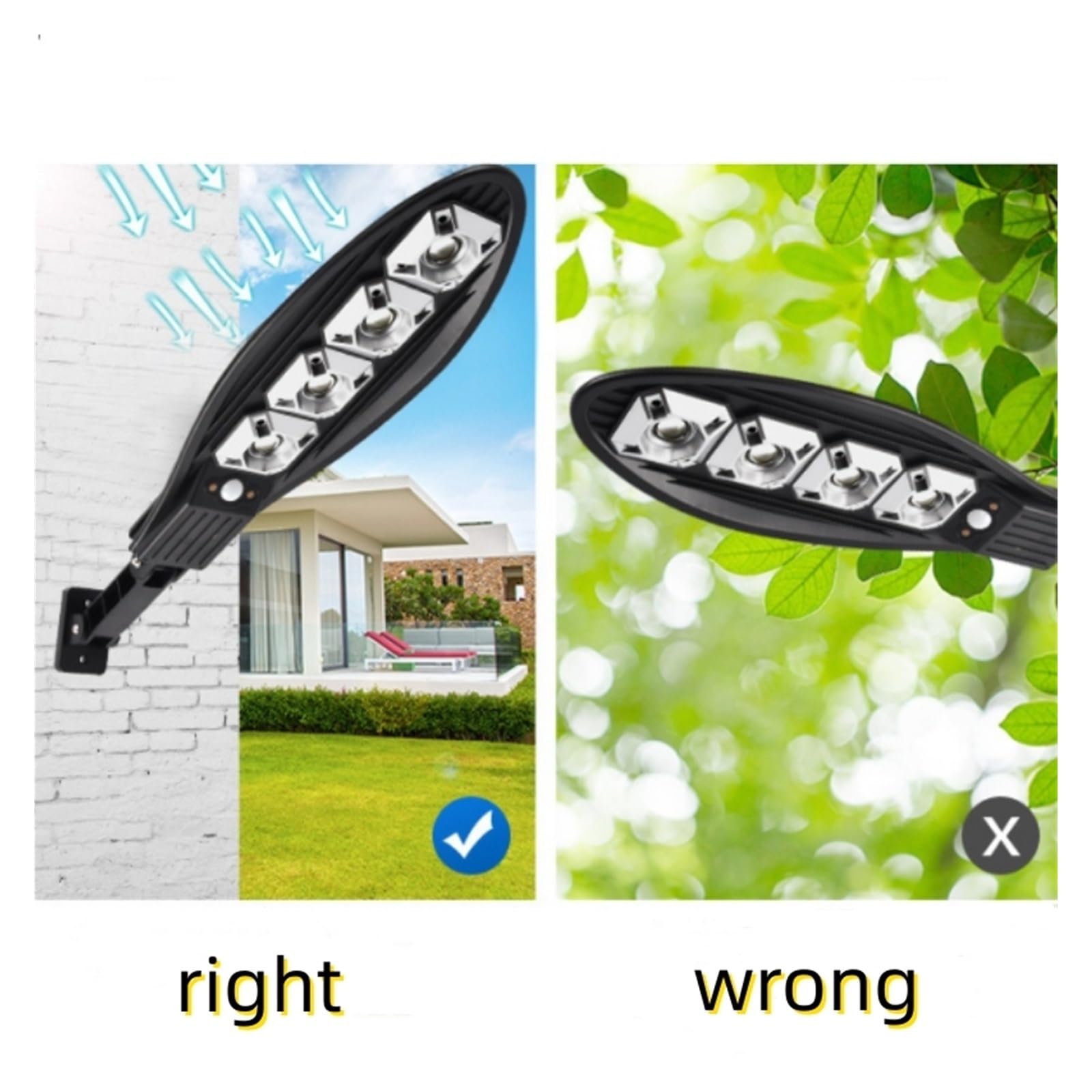 Lampy Solarne Zewnątrz, 500 watów LED Solar Light Zewnętrzna lampa solarna Zasilana światłem słonecznym Wodoodporny czujnik ruchu PIR Oświetlenie uliczne do dekoracji ogrodu,Do ogrodu, ulicy, werandy
