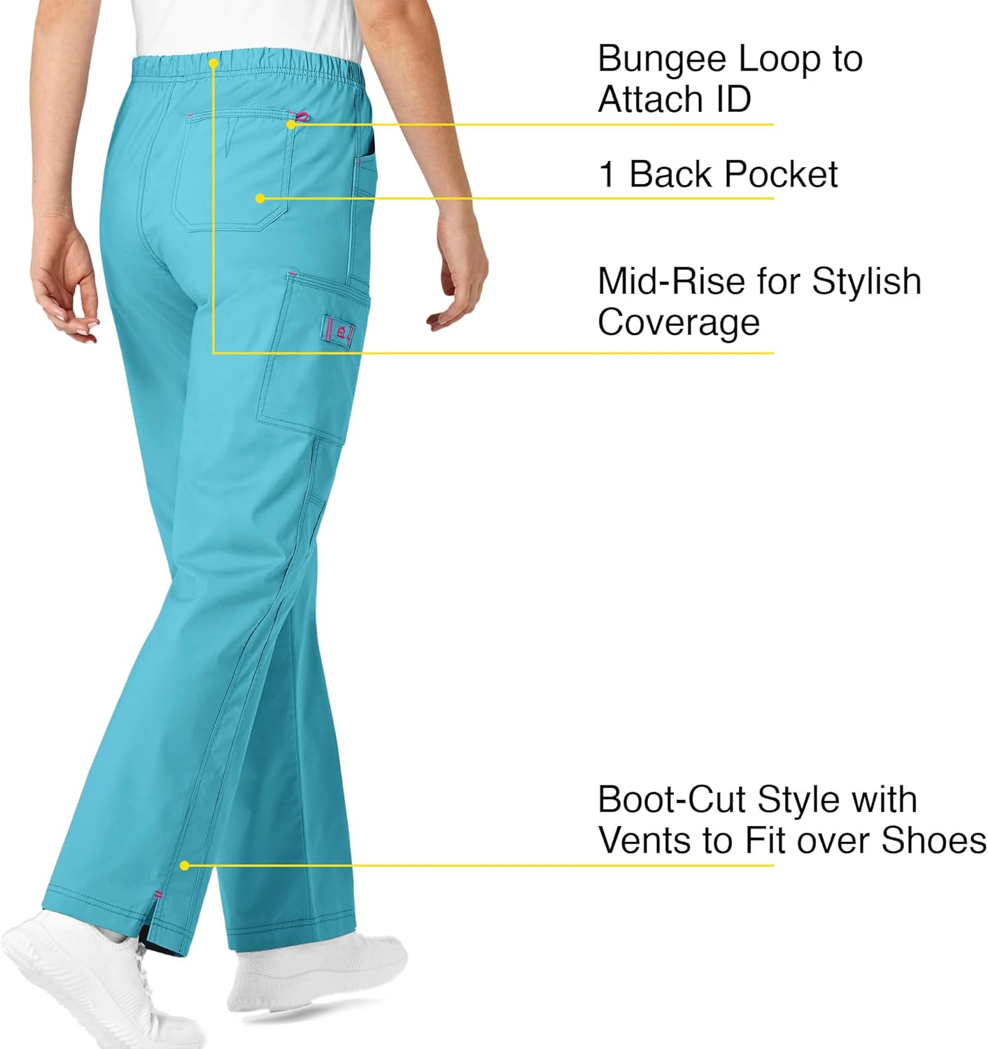 WonderWink Women's Wonderflex Faith Scrub Pant - Image 5