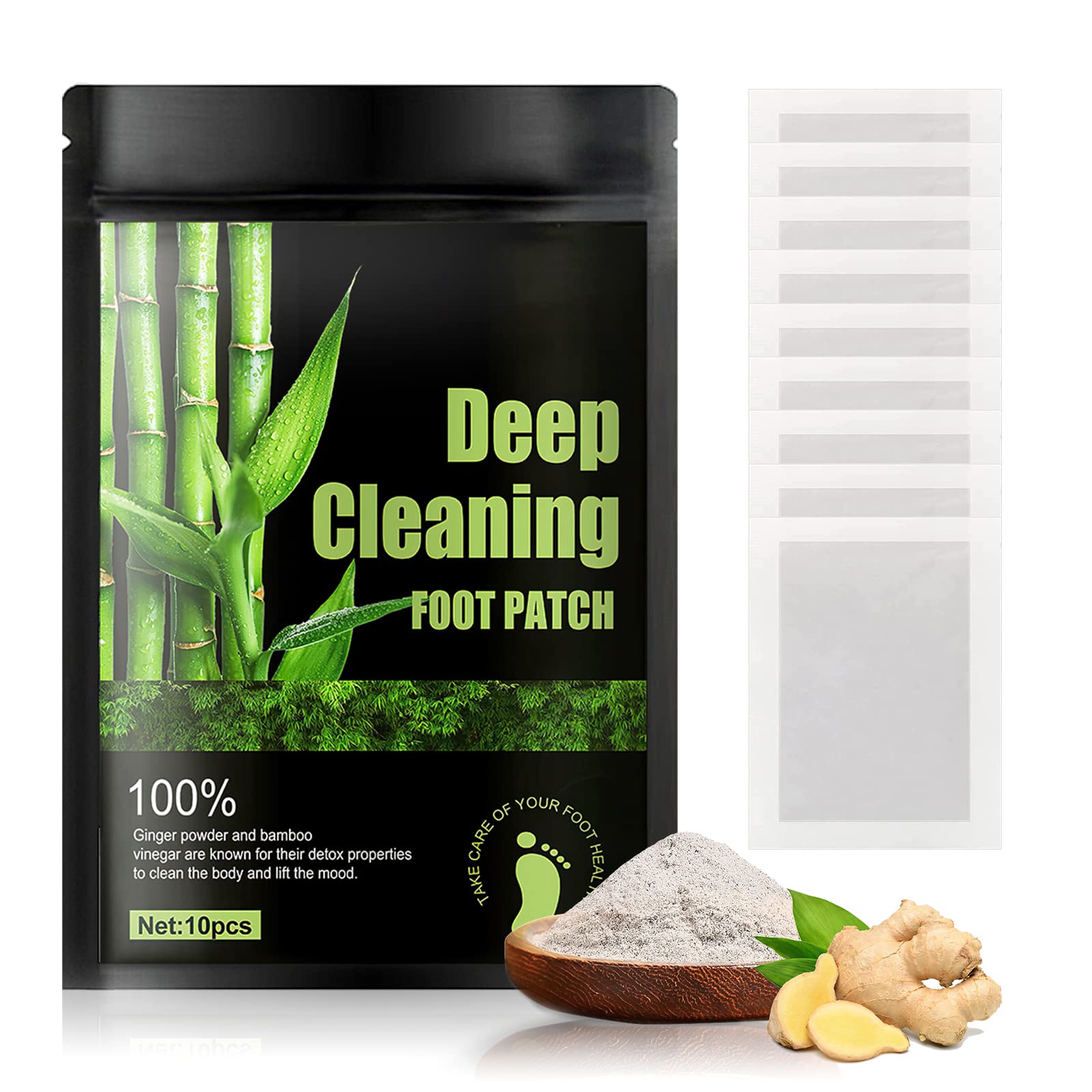 Detox Foot Patches(20 PCS)-Natural Cleansing Foot Pads for Help Sleep and Pain Relief，Foot Detox Pads to Remove Toxins with Best Bamboo Vinegar Ingredient