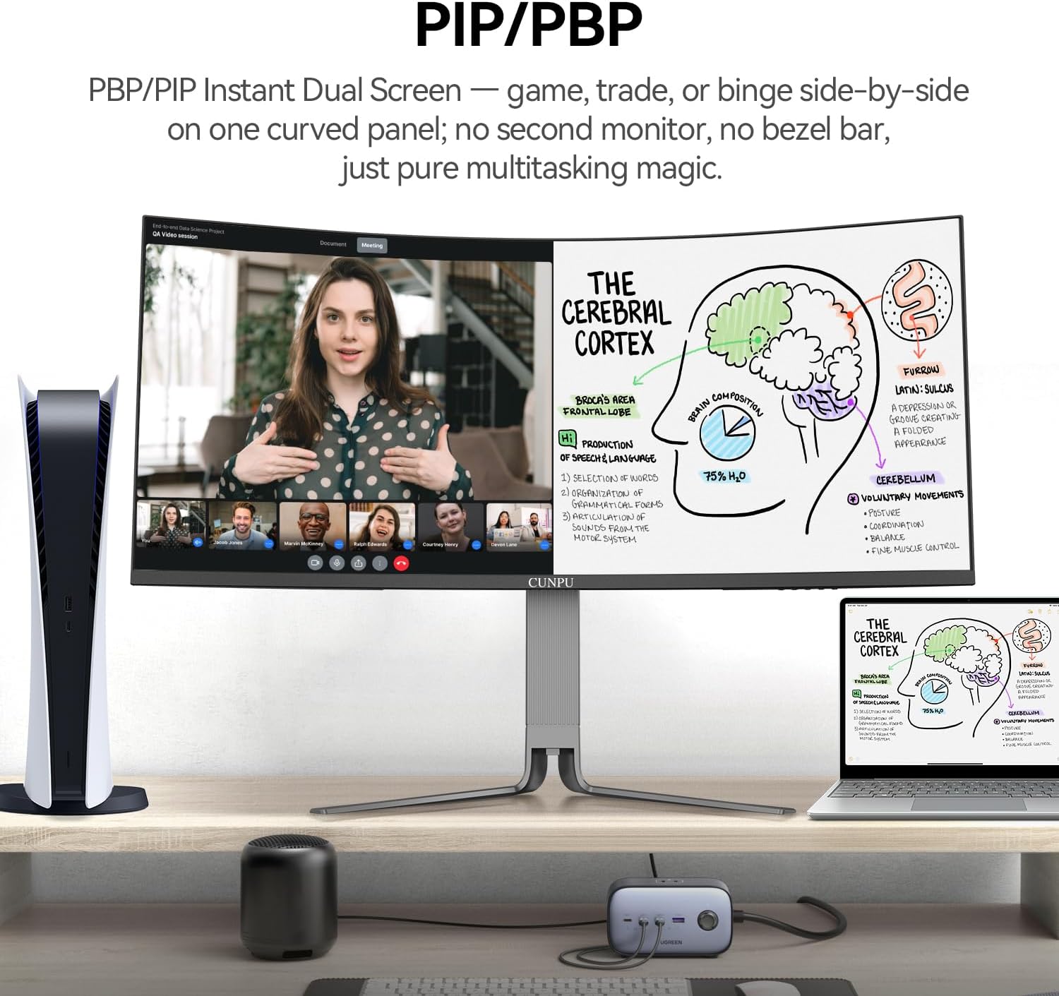 27 Inch 4K White Monitor, 73Hz Refresh Rate, UHD (3840 * 2160) IPS Ultra-Slim Bezel Monitor for Photo Video Editing, E-Book Mode, ΔE < 2, 100% DCI-P3, 1.07B+ Colors, DP/HDMI