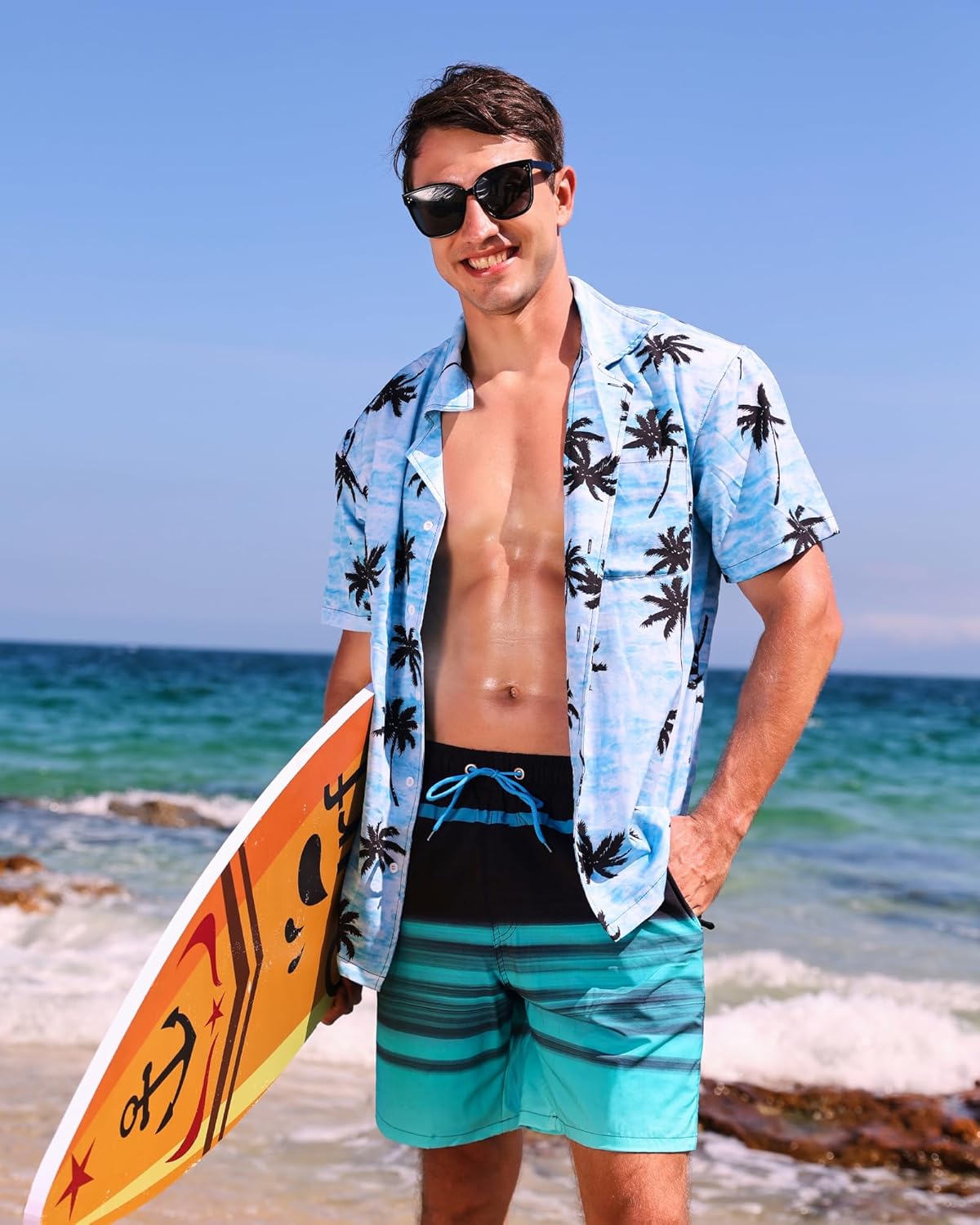 SILKWORLD Mens Swim Trunks Quick Dry Compression Liner 2 in 1 Shorts Men Swimsuit - Image 3