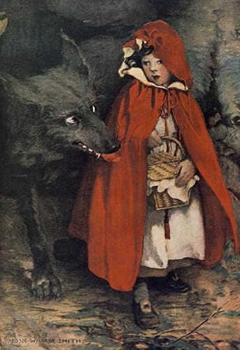 Posterazzi Póster de Caperucita Roja de Jessie Willcox Smith (24 x 36 pulgadas)