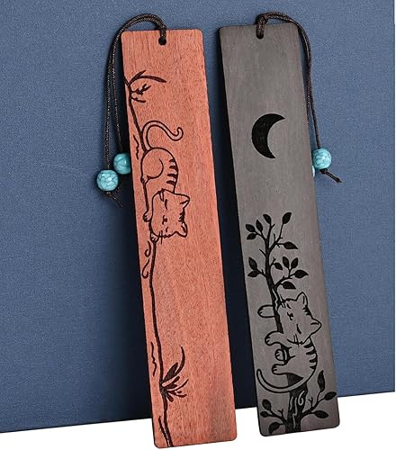 2 marcadores divertidos de libros para gatos, regalos divertidos para amantes de los gatos, regalos para mujeres (gato dormido)