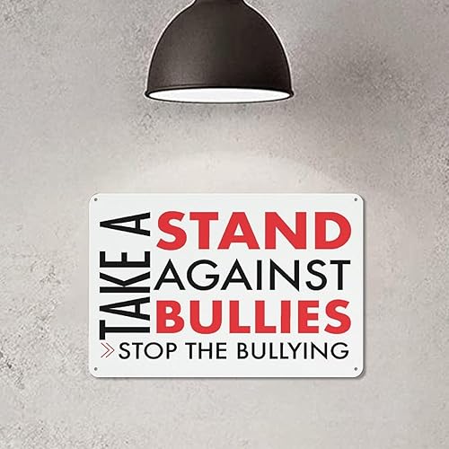 Miniatura 4 de Take A Stand Against Cyber Bullies Stop The Bullying Retro Vintage Sign Home Bar Pub Kitchen Restaurant Wall Deocr Plaque Signs 12X8Inch