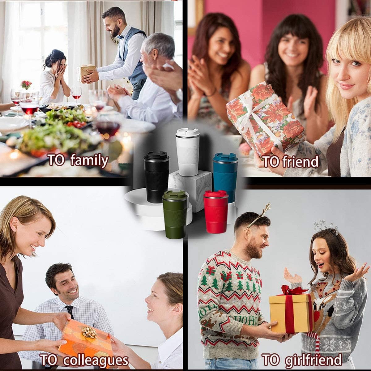 Travel Coffee Mug Spill Proof Leakproof 12 oz Insulated Coffee Mug with Screw Lid, Stainless Steel Vacuum Tumbler Reusable Thermal Coffee Cup to go for Hot and Cold Drinks -380ml, Brown - Image 6