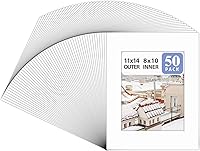 Vista 10 de 11 x 14 pulgadas color blanco esteras de respaldo Juego completo