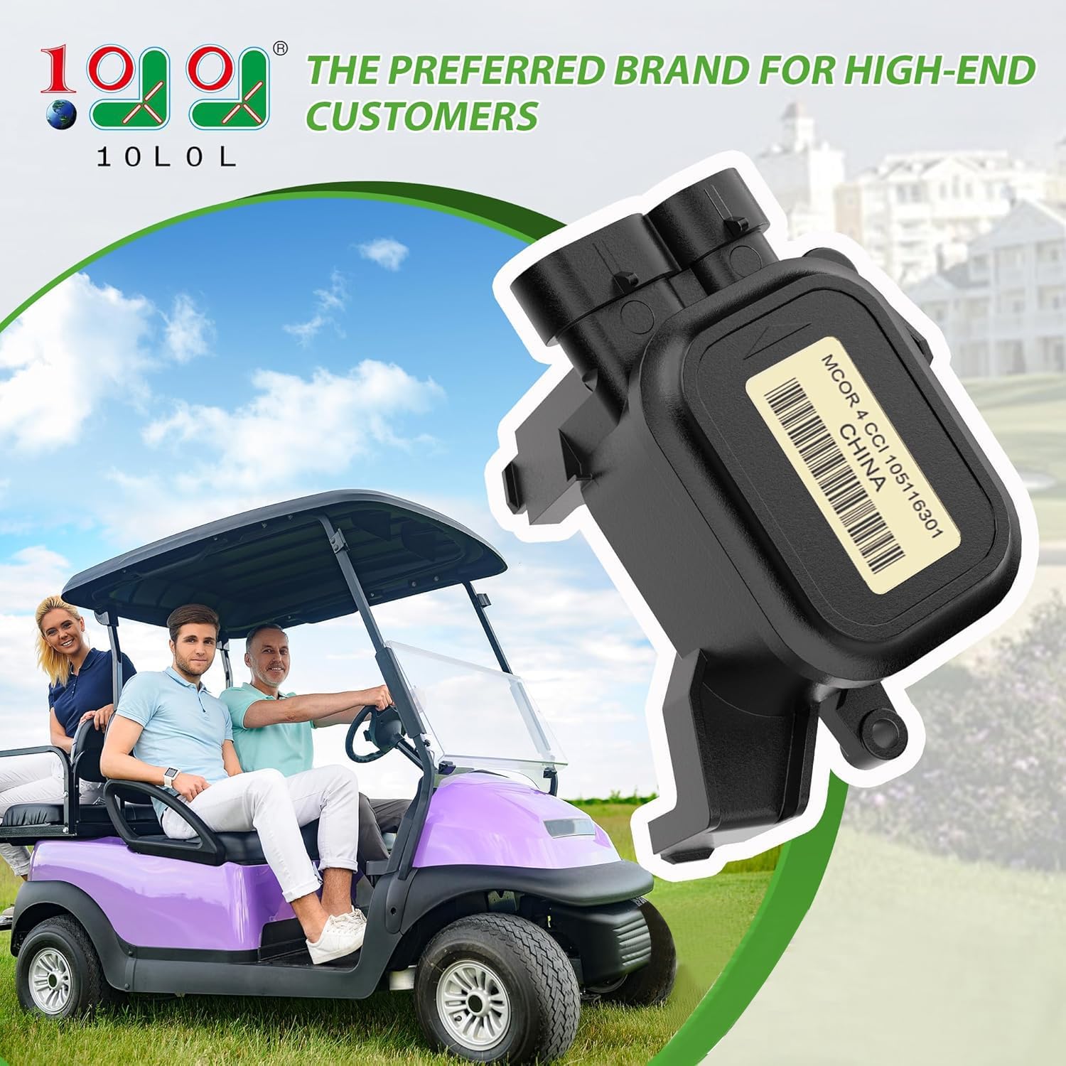MCOR 4 Conversion Throttle Potentiometer for Club Car DS & Precedent, Replaces OEM AM293101 105116301 103850401(MCOR 3)