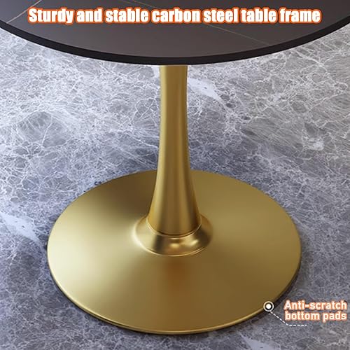 Miniatura 5 de YVYKFZD Juego de mesa de comedor de cocina de 5 piezas, juego de mesa y silla de oficina, sala de recepción, mesa de centro redonda