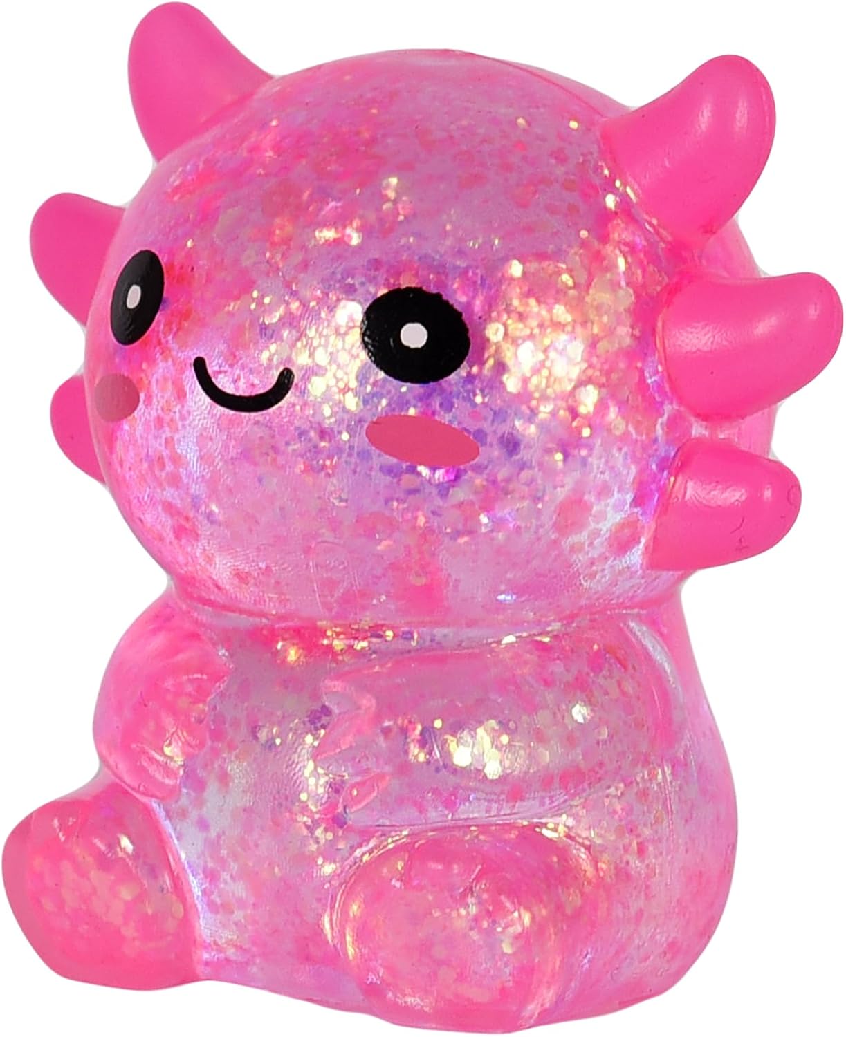 Axolotl Squishy Stress Toy – Cute Sitting Axolotl Fidget Toy Soft Squeeze Sensory Toy for Kids & Adults, Anxiety Relief Desk Toy, Party Favor (3pcs)