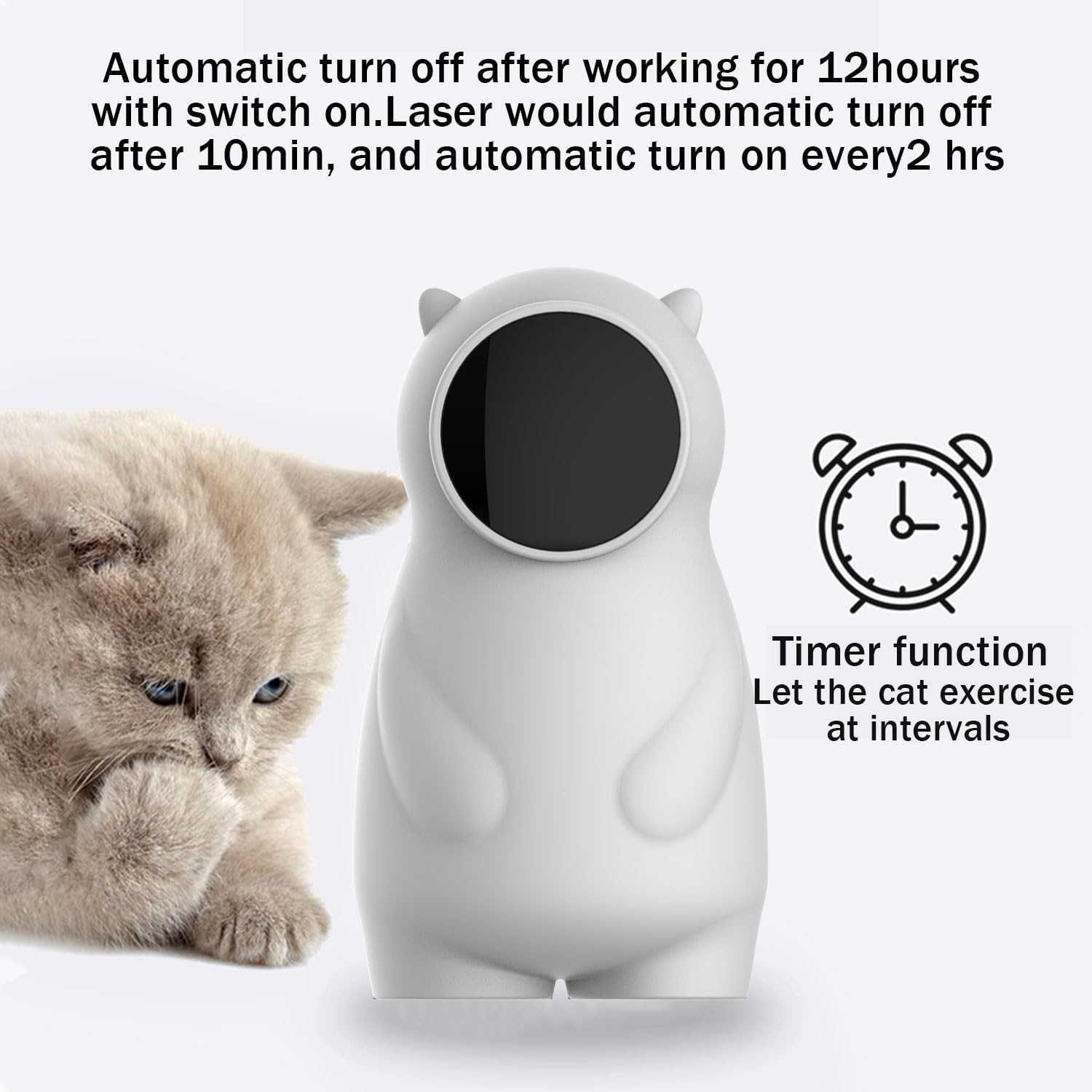 Giochi per gatti,Giocattolo LED Automatico per Gatti Attivato dal Movimento, Ricaricabile, Giocattolo Interattivo per Gatti Indoor/Gattini/Cani,USB Ricaricabile Funzione