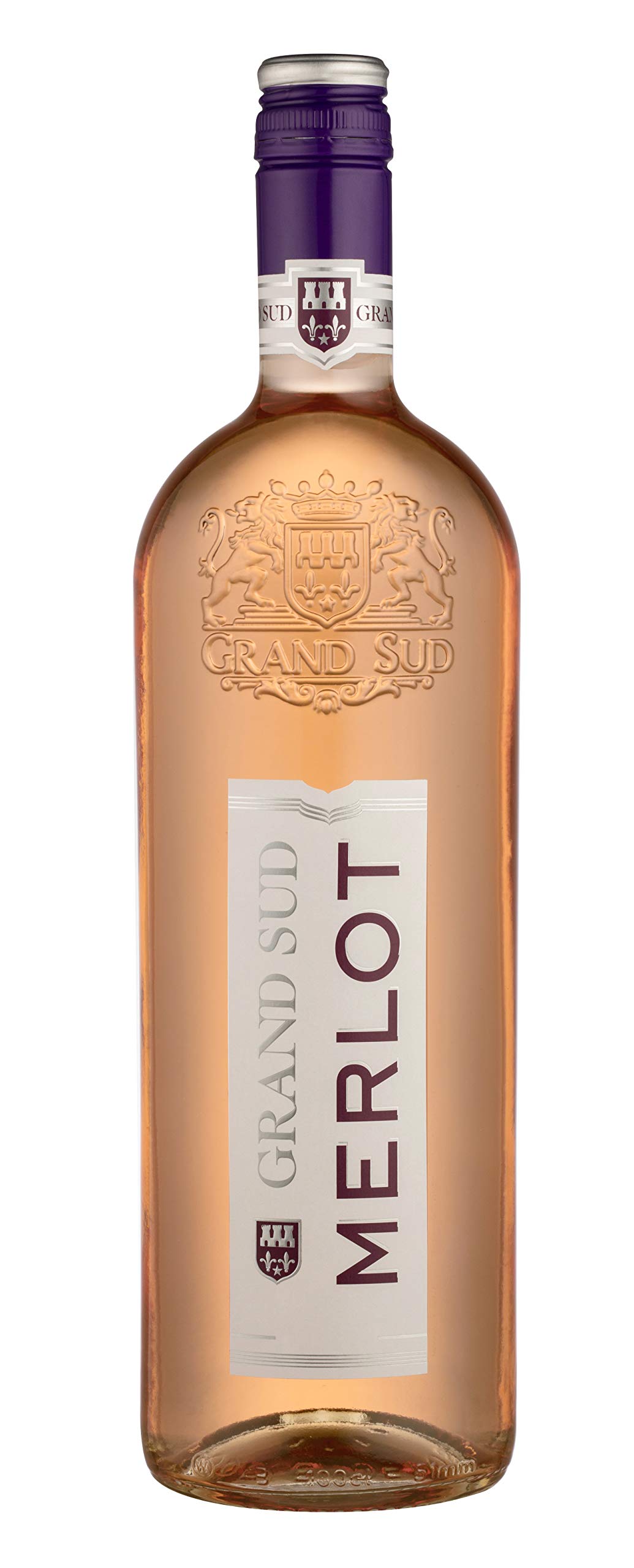 Grand Sud - Merlot Rosé aus Süd-Frankreich - Sortentypischer Trocken Roséwein (1 x 1 L)