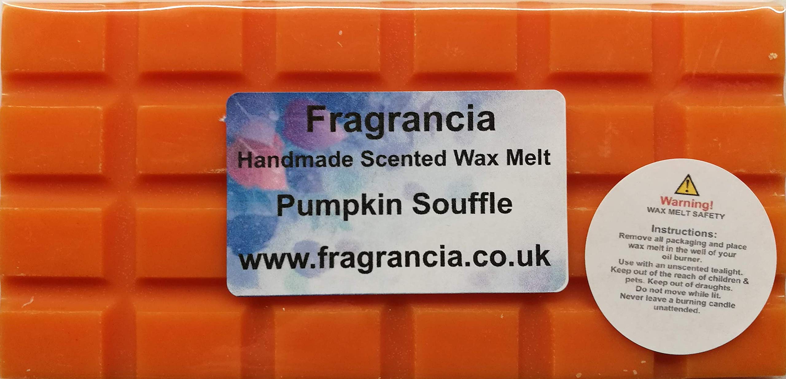 A Single Handmade Highly Scented Wax Melt Bar (Fragrances N - Z) (Pumpkin Souffle)