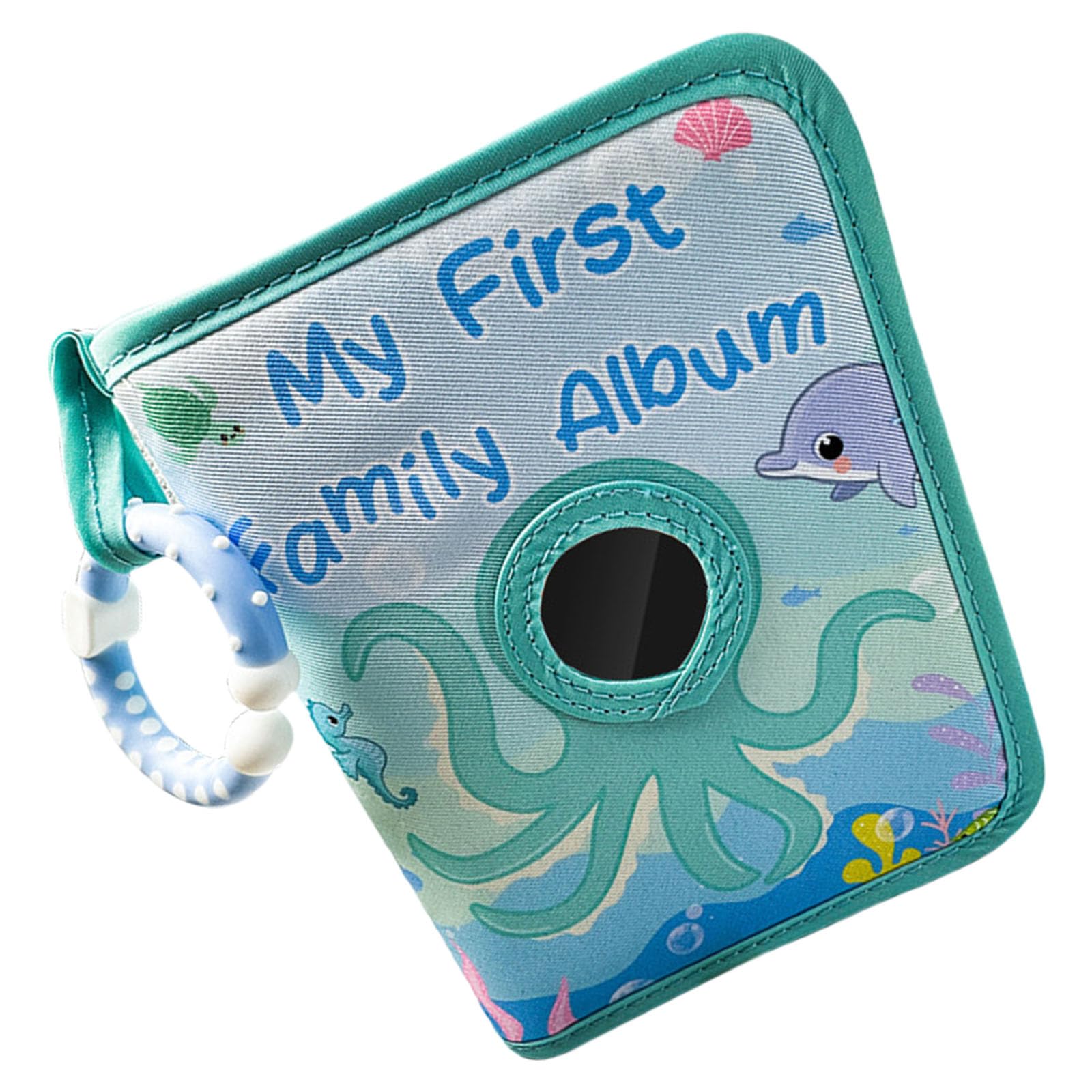 Cartoon Octopuses Theme Baby Memory Photo Album with Soft Fabric Covers and Page Perfect for Capturing Preciously Moment Soft Fabric Photobook