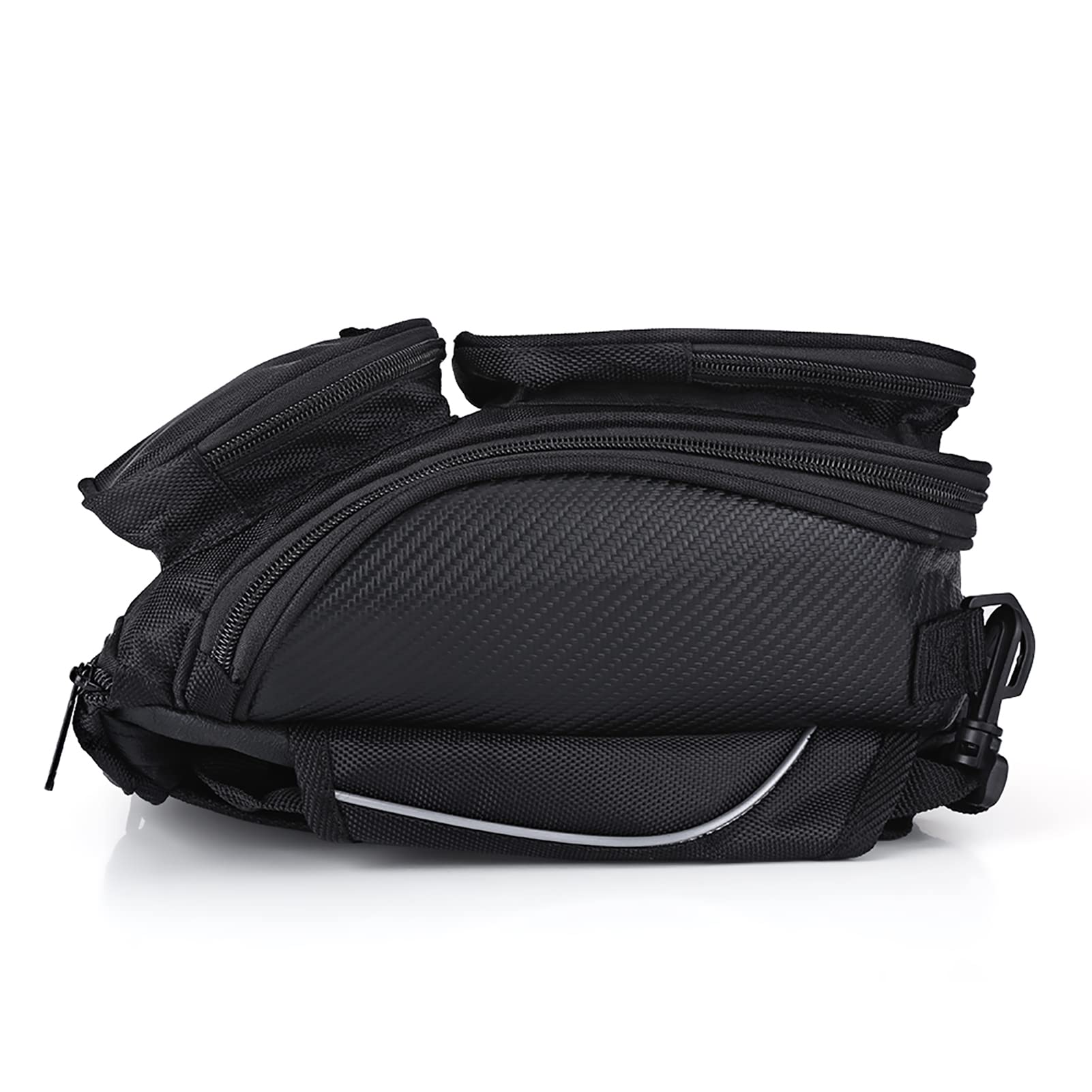 Borsa da Serbatoio Universale per Moto - Borsa da Serbatoio per Olio Combustibile Resistente e Impermeabile Magnetica per un Comodo Viaggio in Motocicletta a Lunga Distanza Nera