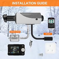 LIKACI 5KW-8KW Dízel Állófűtés 12V/24V Bluetooth Vezérléssel - LCD Kijelzős Léghevítő Távirányítóval Lakóautókhoz, Garázsokhoz 3