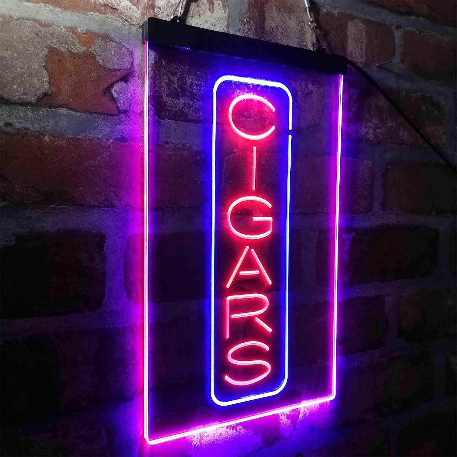 ADVPRO Cigars Vertical Display Dual Color LED Neon Sign Blue & Red 16 x 24 Inches st6s46-i3980-br
