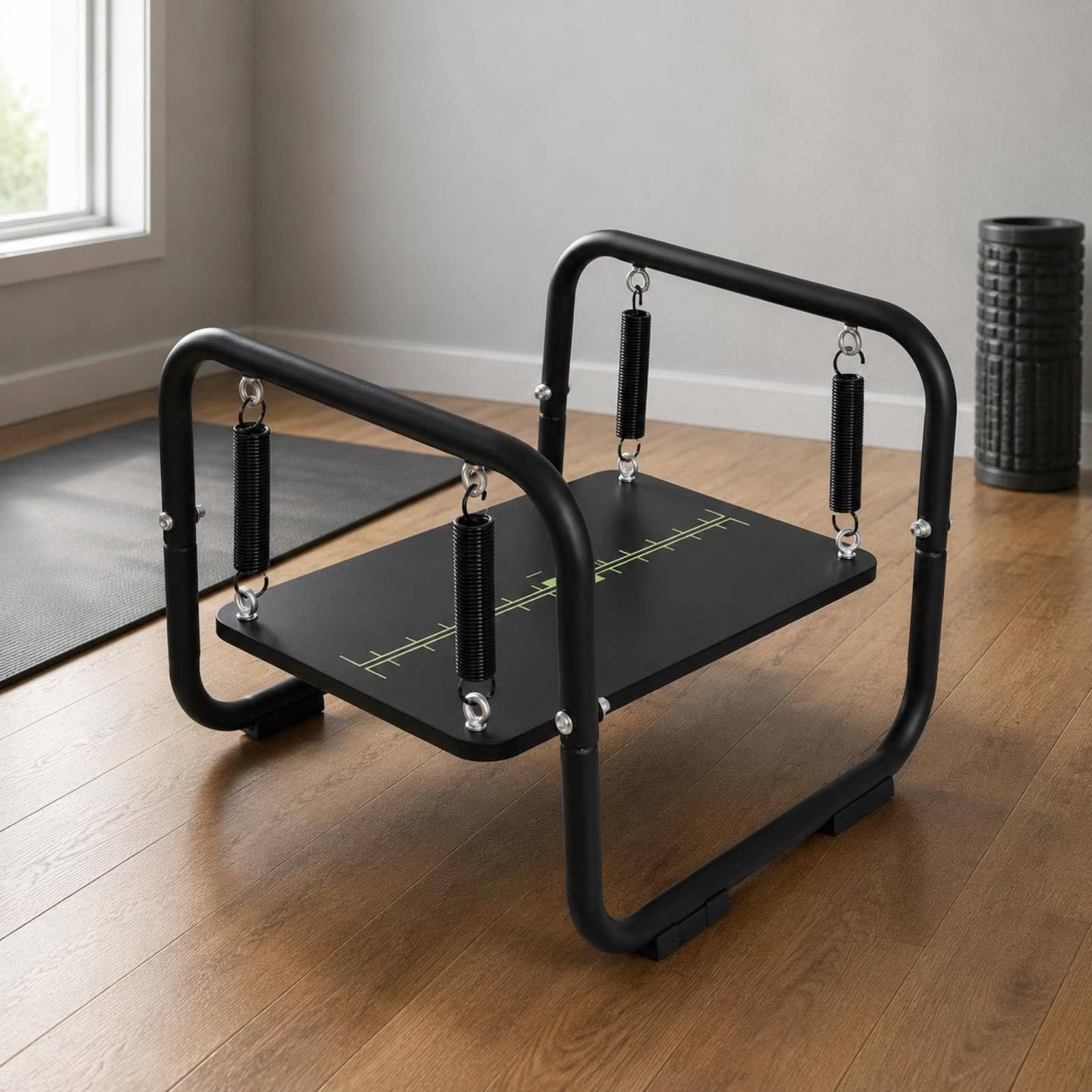 Milageto Tablero de Entrenamiento de Equilibrio Estabilidad Tabla Balanceo Resorte Superficie Inestable Acero Compromiso Postura Controlada Squats Lunges