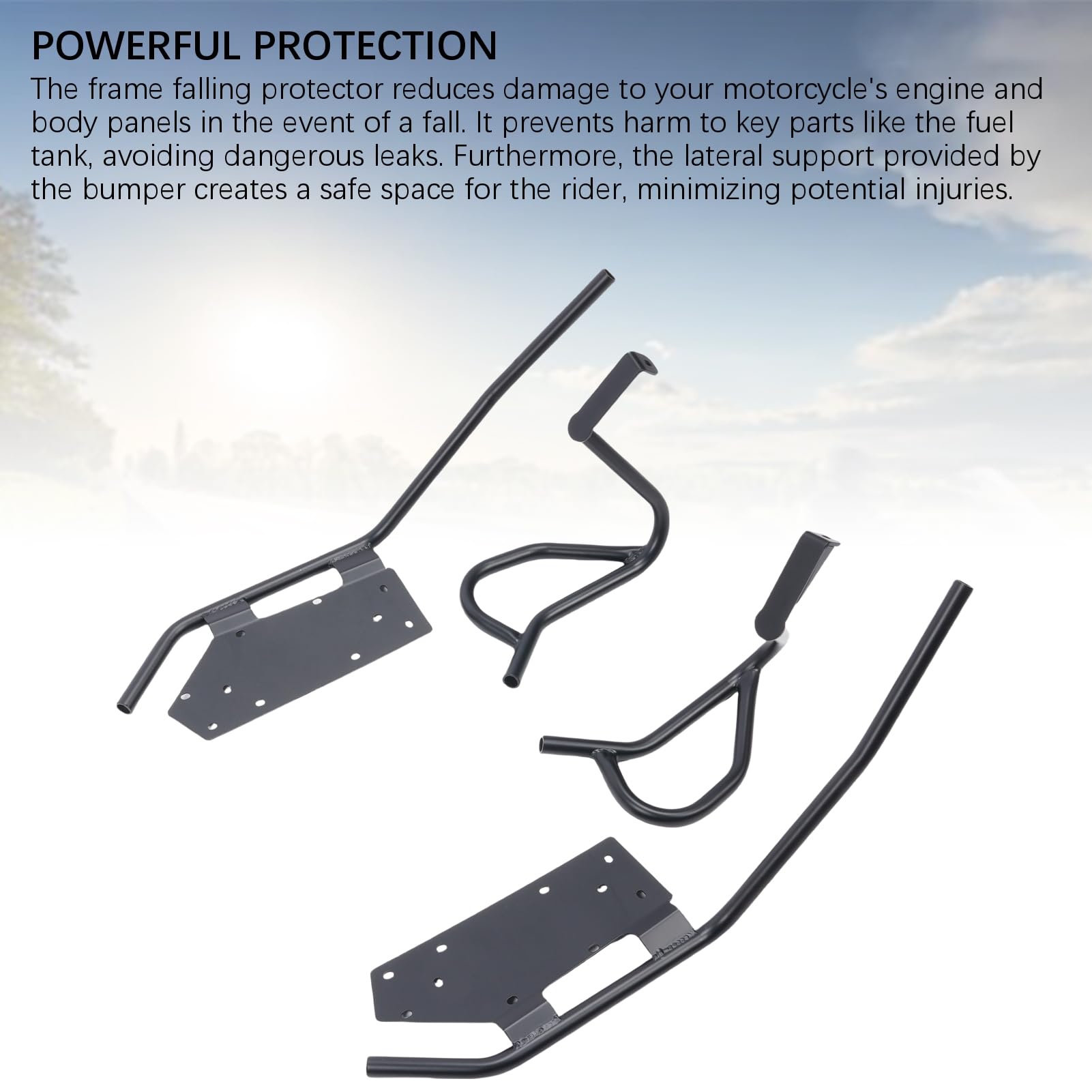 Cryfokt Protector de Barra de Choque para Motocicleta, Protector de Motor