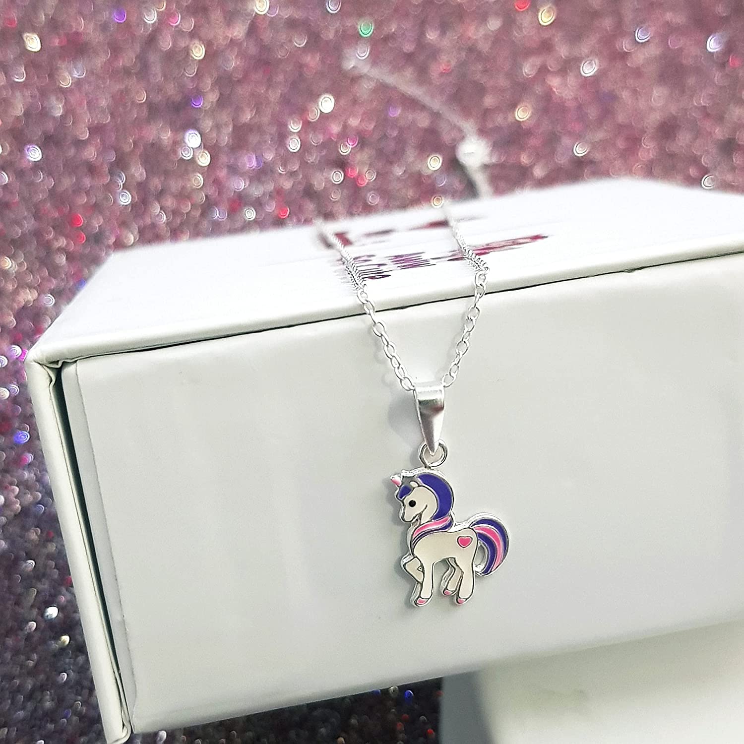 Aww So Cute 925 Sterling Silver Hypoallergenic Unicorn Pendant Necklace for Babies, Kids & Girls | Diwali Gift | Comes in a Gift Box | 925 Stamped with Certificate of Authenticity | NK0890 1