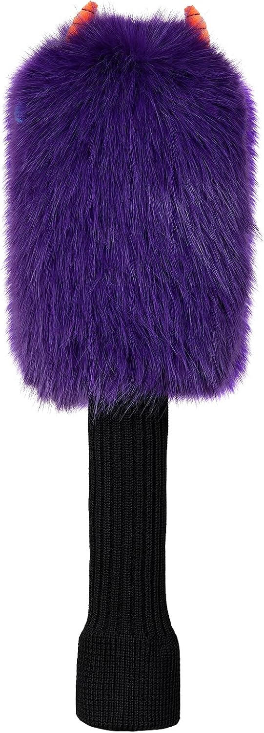 Big Teeth Monsters Family Golf Head Covers Driver Headcover, Soft Fur Flush Golf Club Headcover for Fairway Wood Hybrid Animal Headcovers Covers, Funny Putter Cover for Men and Women Golfer