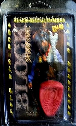 Miniatura 5 de Negro con agarre antideslizante rojo Afilador de cuchillos de bloque, hecho para afilar y afilar las cuchillas de nuevo a sus bordes de corte