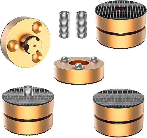 Miniatura 10 de Audiocrast HiFi Puños de Altavoz de Aislamiento Soporte de Pies de Almohadillas de Aluminio 39x17mm Negro Absorbedor de Choques de Altavoz