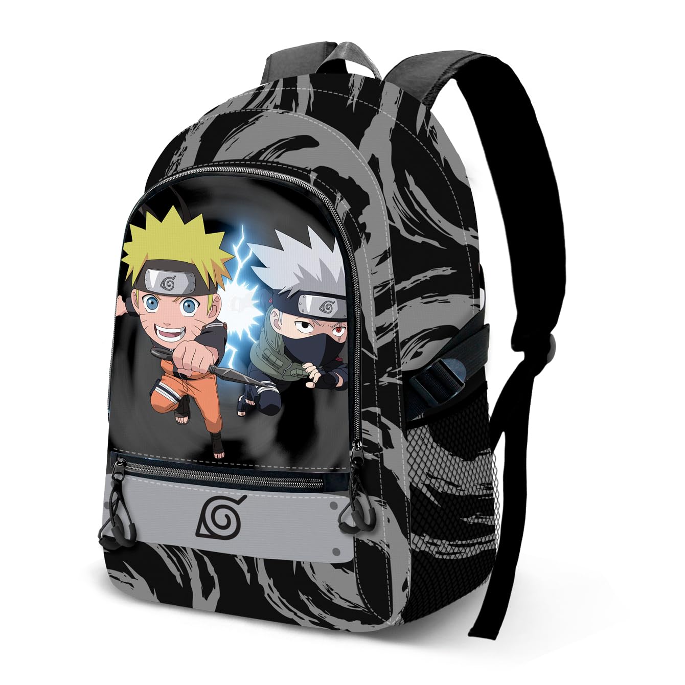 Naruto Kid-Mochila Fight FAN 2.2, Gris, 31 x 44 cm, Capacidad 24 L