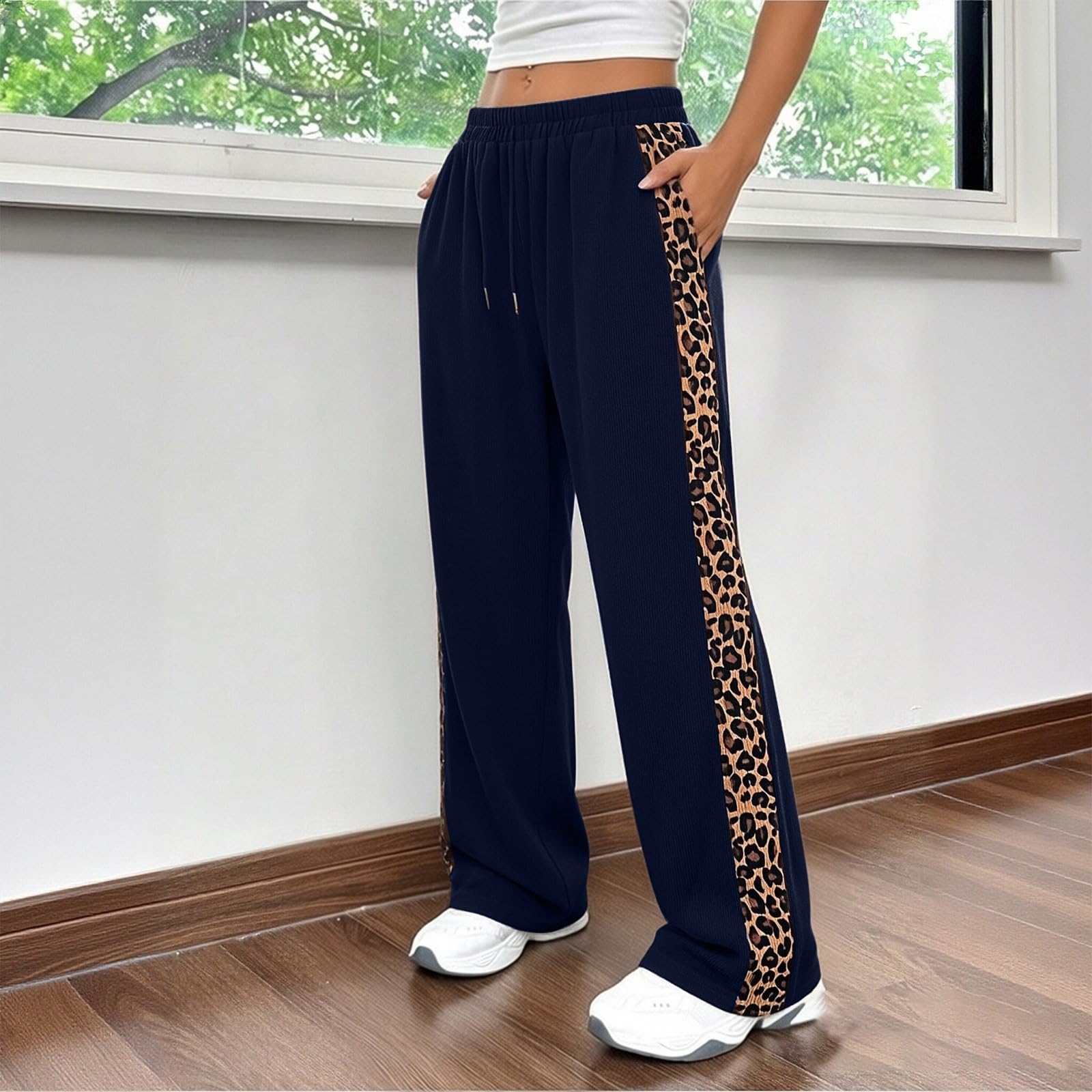 Modische Damen Freizeithose Einfarbige Hose Gerade Hose Mit High Waist Hochgeschnittene Schlaghose Sommerhose Kurz Damen Leicht Hosenrock Festival Weiße Leinenhose Indische Bekleidung