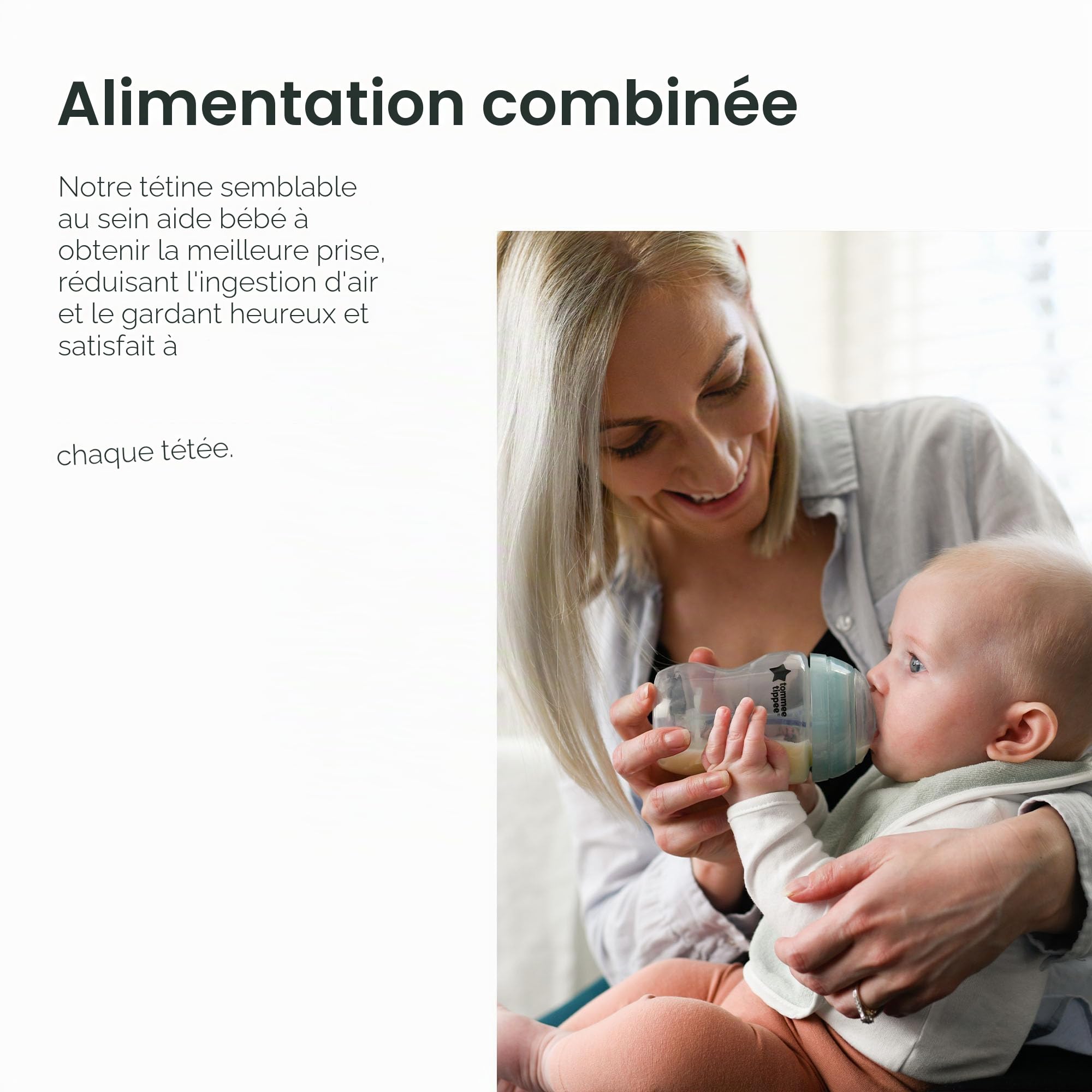 Tommee Tippee Biberon Anti-Colique Avancé, Kit Naissance pour Nouveau-né, Transparent