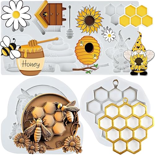 Lingzhi Moldes de silicona para fondant de abejorro, girasoles de miel, moldes para decoración de pasteles, decoración de cupcakes, chocolate, disponible en Yaxa Costa Rica