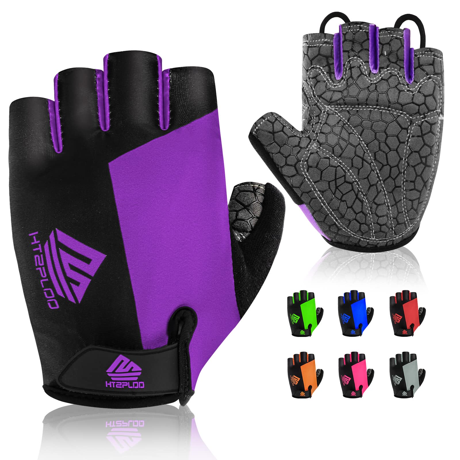 Bike Gloves Cycling Gloves Biking Gloves Bicycle Gloves for Men Women with Anti-Slip Shock-Absorbing Pad,Light Weight Half Finger Gloves for Cycling Workout Training Outdoor