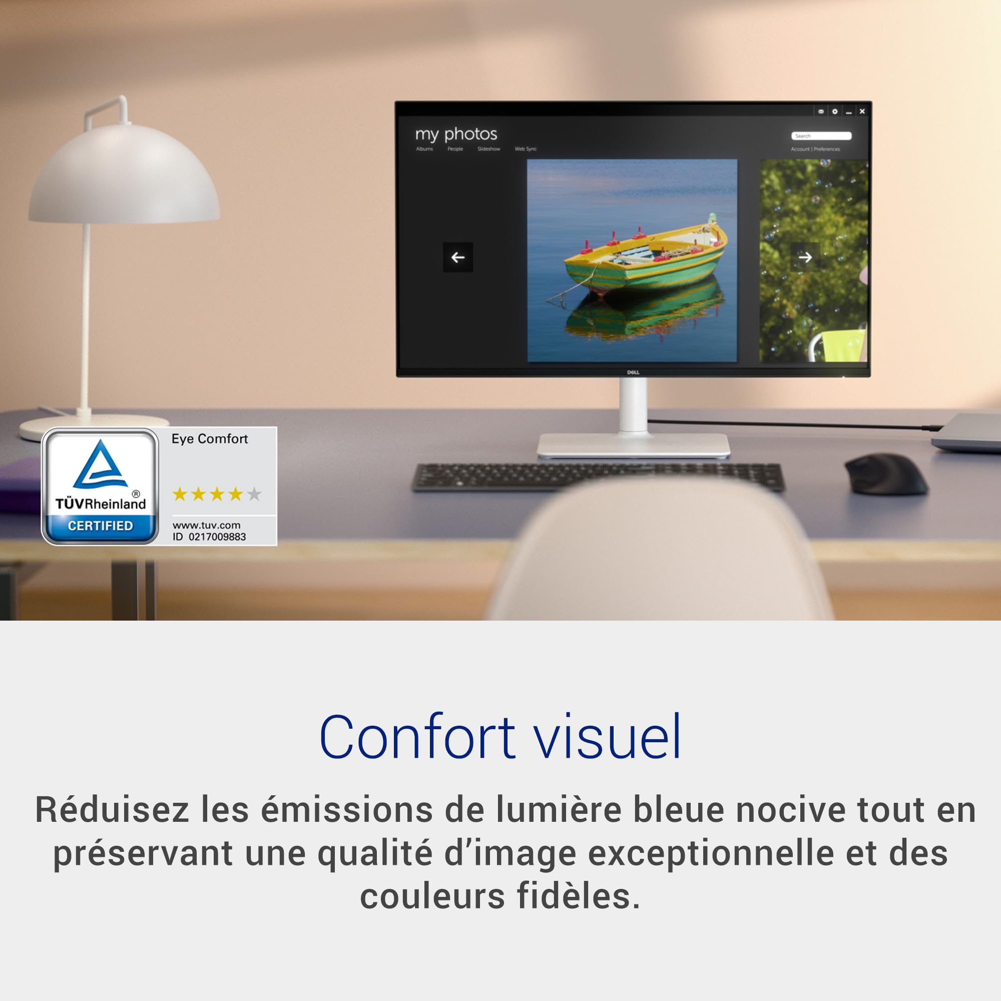 Dell 27 Plus Moniteur S2725HSM, FHD, Dalle IPS, 144Hz, Eye Comfort, Blanc