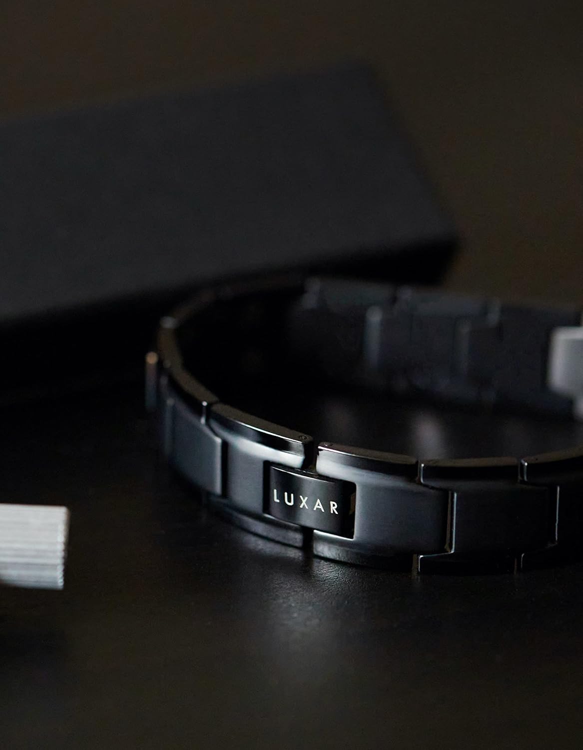 LUXAR Men's Titanium Link Bracelet | Solid Titanium Adjustable Bracelet Designed for Men | Explore The World of Luxar