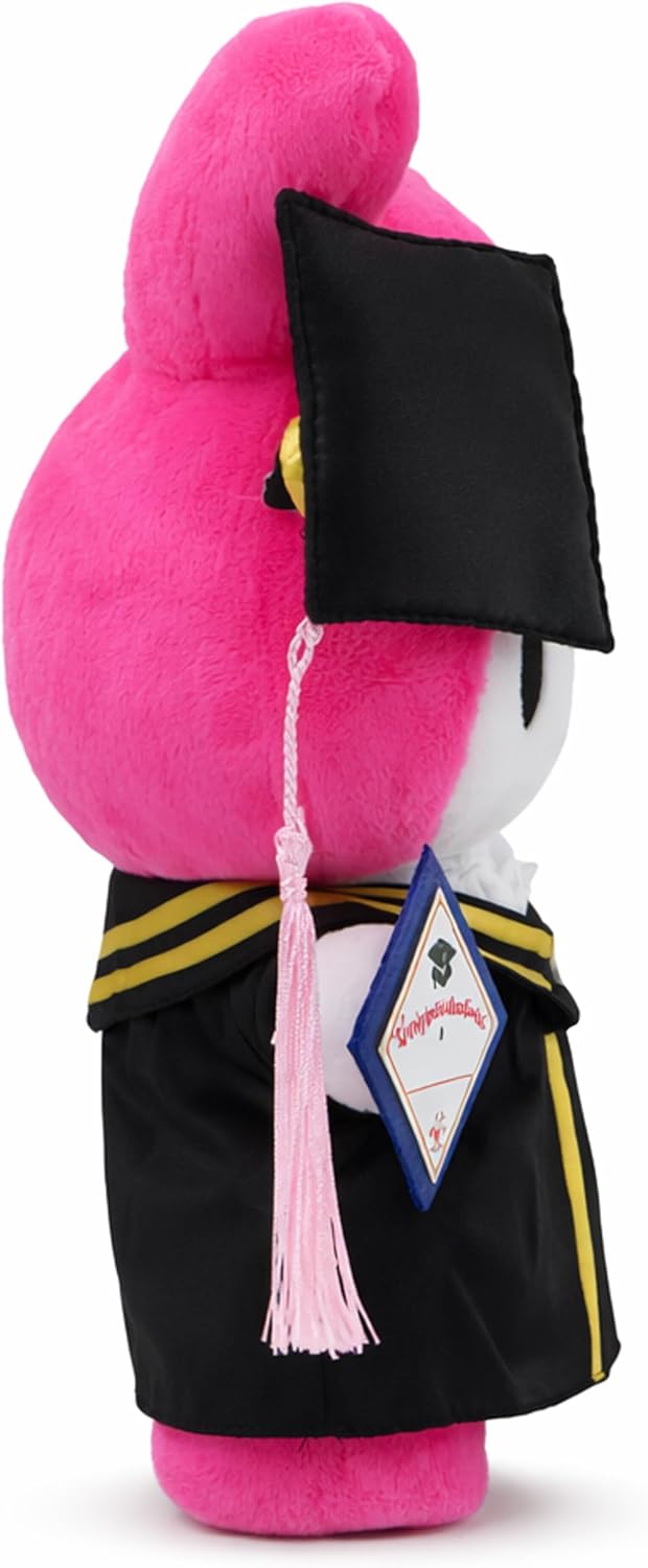RELIGES 11 Inch Graduation Plush Cat, Soft Stuffed Animal with Graduation Cap and Gown, Class of 2026 Keepsake for Graduation Party Decoration (Red-M)