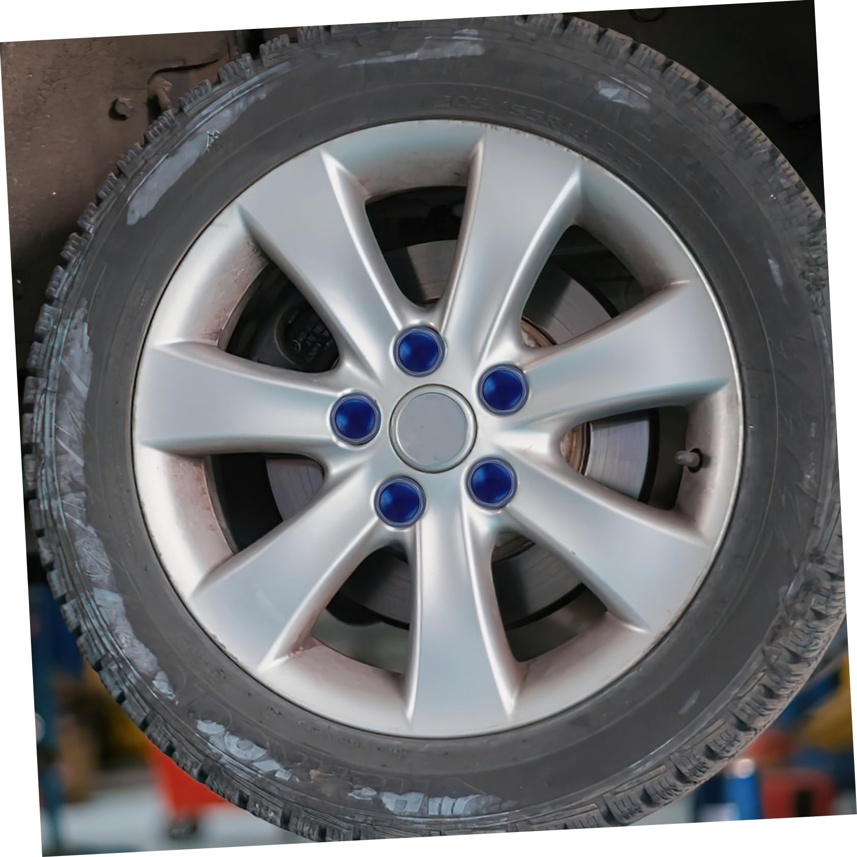 Radmuttern M12x1.5 aus Stahl für Lkw und Anhänger, Blau