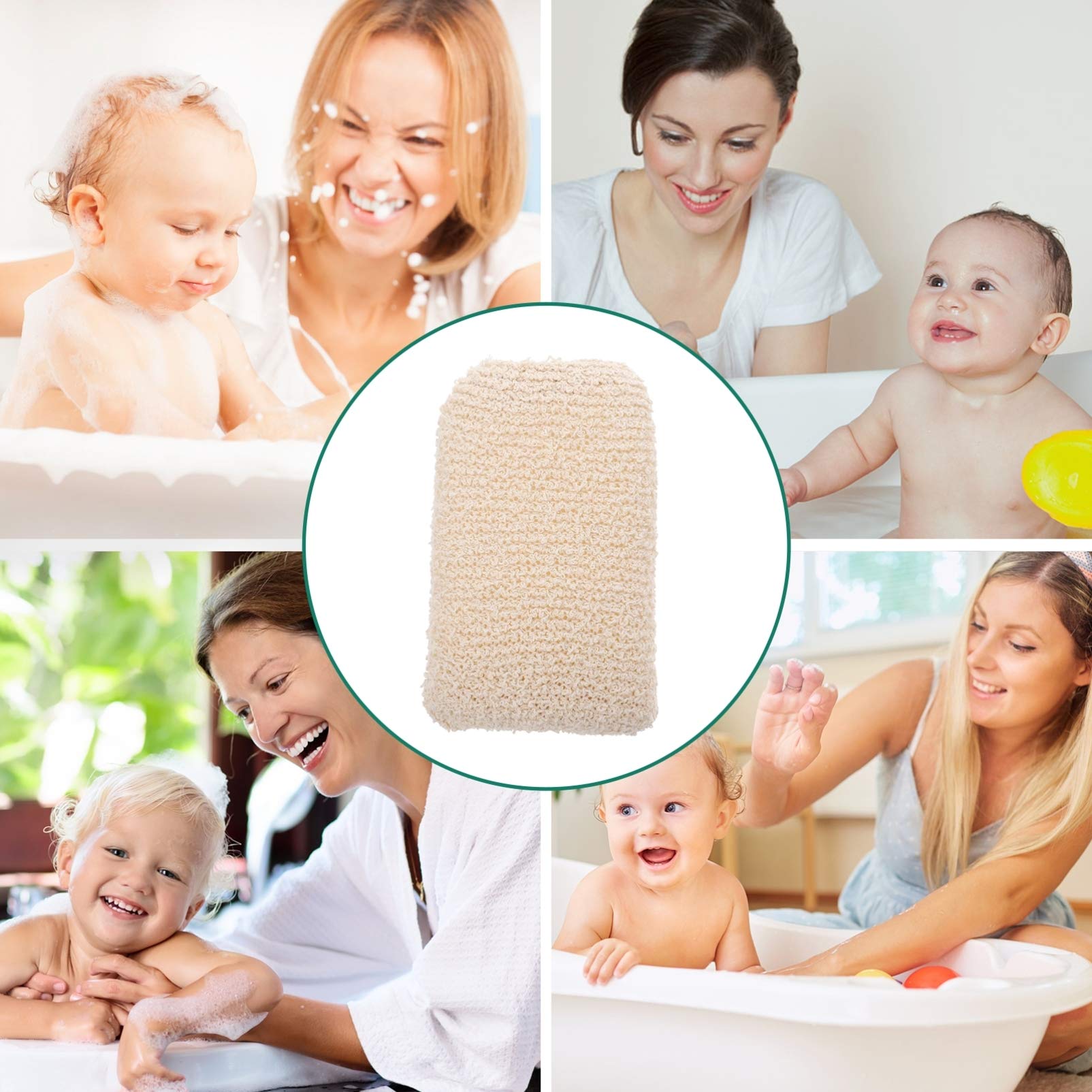minkissy 8piezas Esponjas De Baño Para Niño Niña De Exfoliación Esponjas Naturales Accesorios Para Baño Infantil