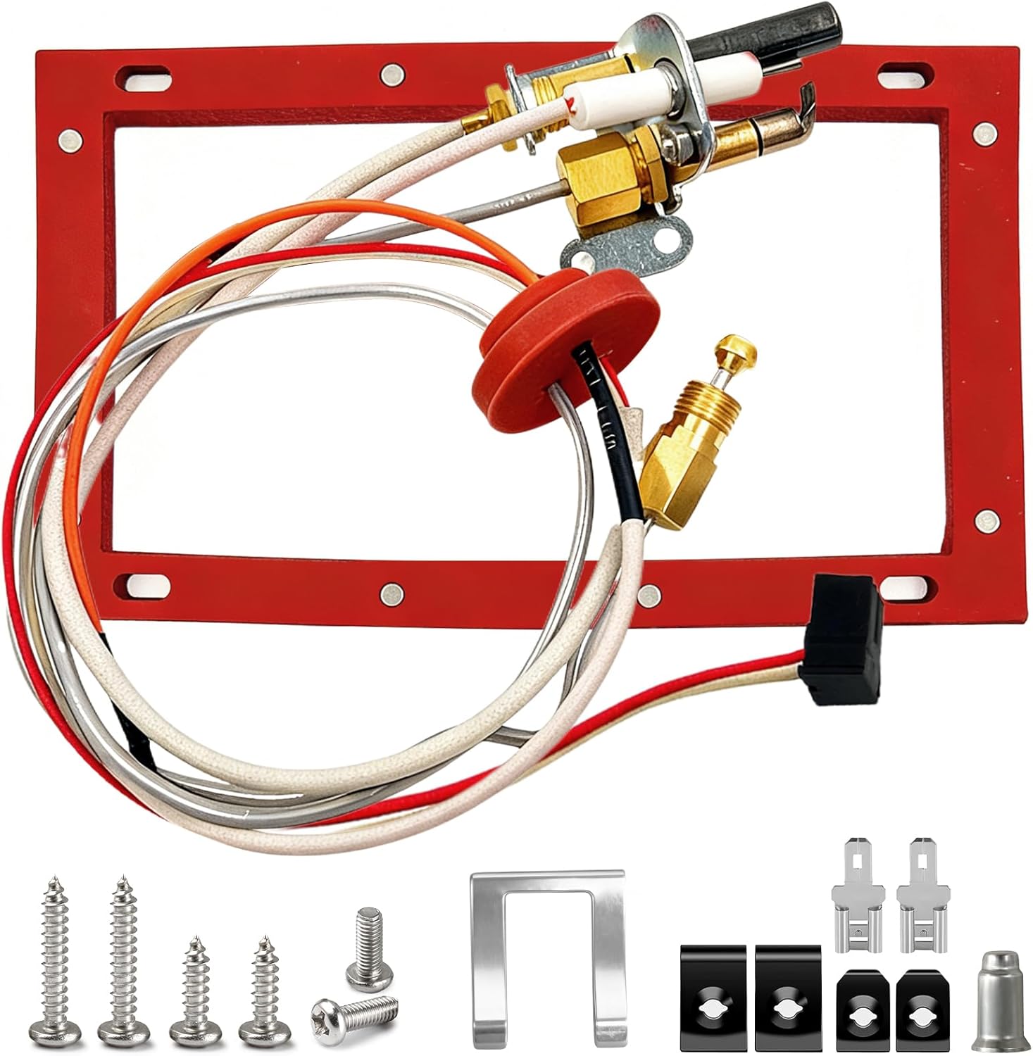 Pilot Assembly for Water Heater Replacement Kit Compatible with Rheem Ruud Richmond SP20824 SP20754 SP21058 SP20800, Complete NG/LP Universal Set with Thermopile, Spark Igniter & Flame Arrestor