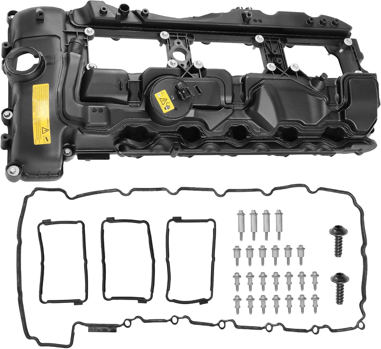 Engine Valve Cover, Fit for BMW 135i 135is 328i 335i 435i 530i 535i 640i 740i 740Li X3 X5 X6, with Gasket, Bolt, without Oil Cap, OE 11127570292, 264937, 11127587804