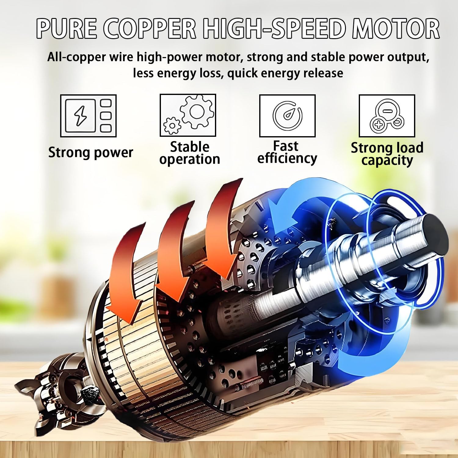 Potente batidora para Batidos, batidora al vacío de 2200 W, 5 velocidades, autolimpieza, batidora de Alta Velocidad de 17000 RPM, Ideal para triturar Hielo, Preparar Batidos y Smoothies. 220V