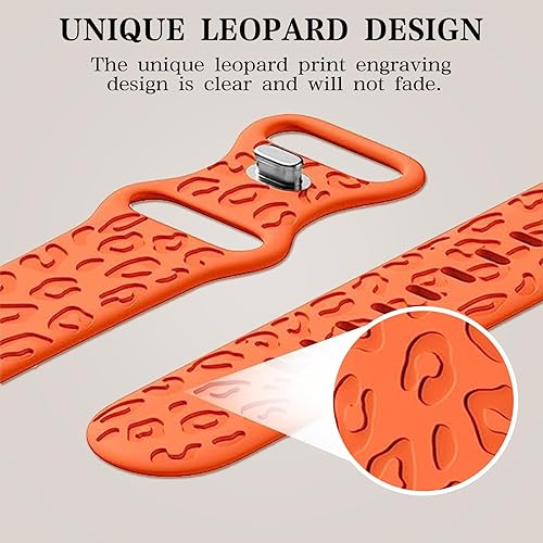 Miniatura 2 de Correa de repuesto con grabado de leopardo compatible con Google Pixel Watch, correa de repuesto deportiva de silicona suave de alta calidad para