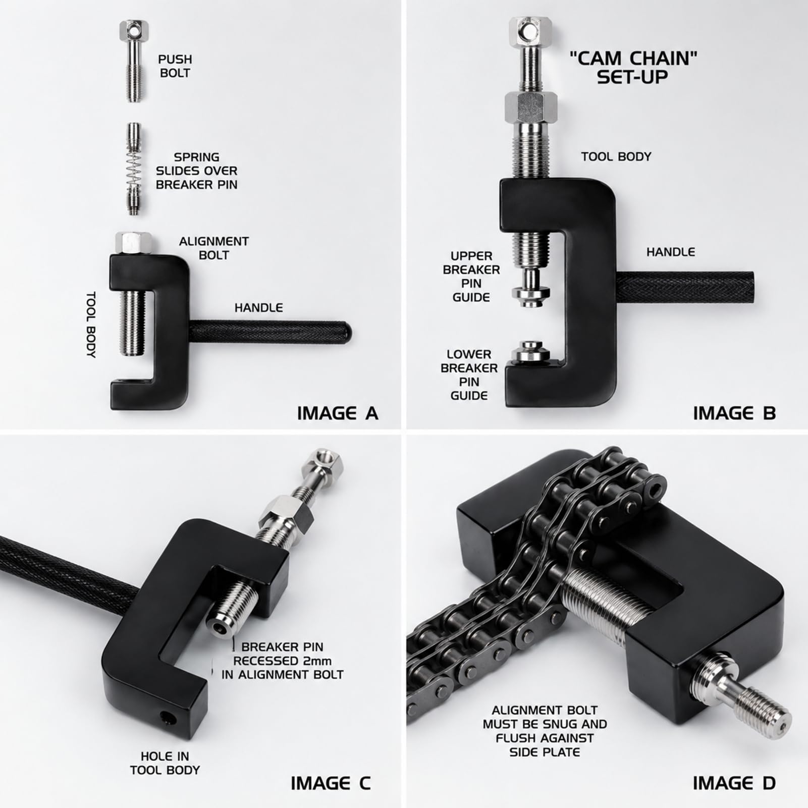 12 Pièces Coupe-Chaîne De Moto Universeloutil Rivetage Chaine, Disjoncteur De Chaîne, Ensemble D'outils De Rivetage avec étui De Rangement pour VTT, Motos De Tout Terrain