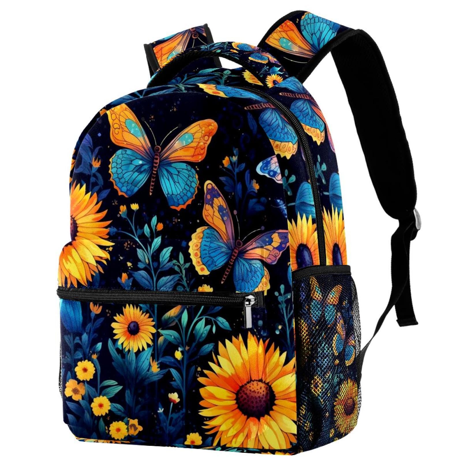 Sac à dos de campus tournesol étoilé multicolore avec porte-bouteille - 7