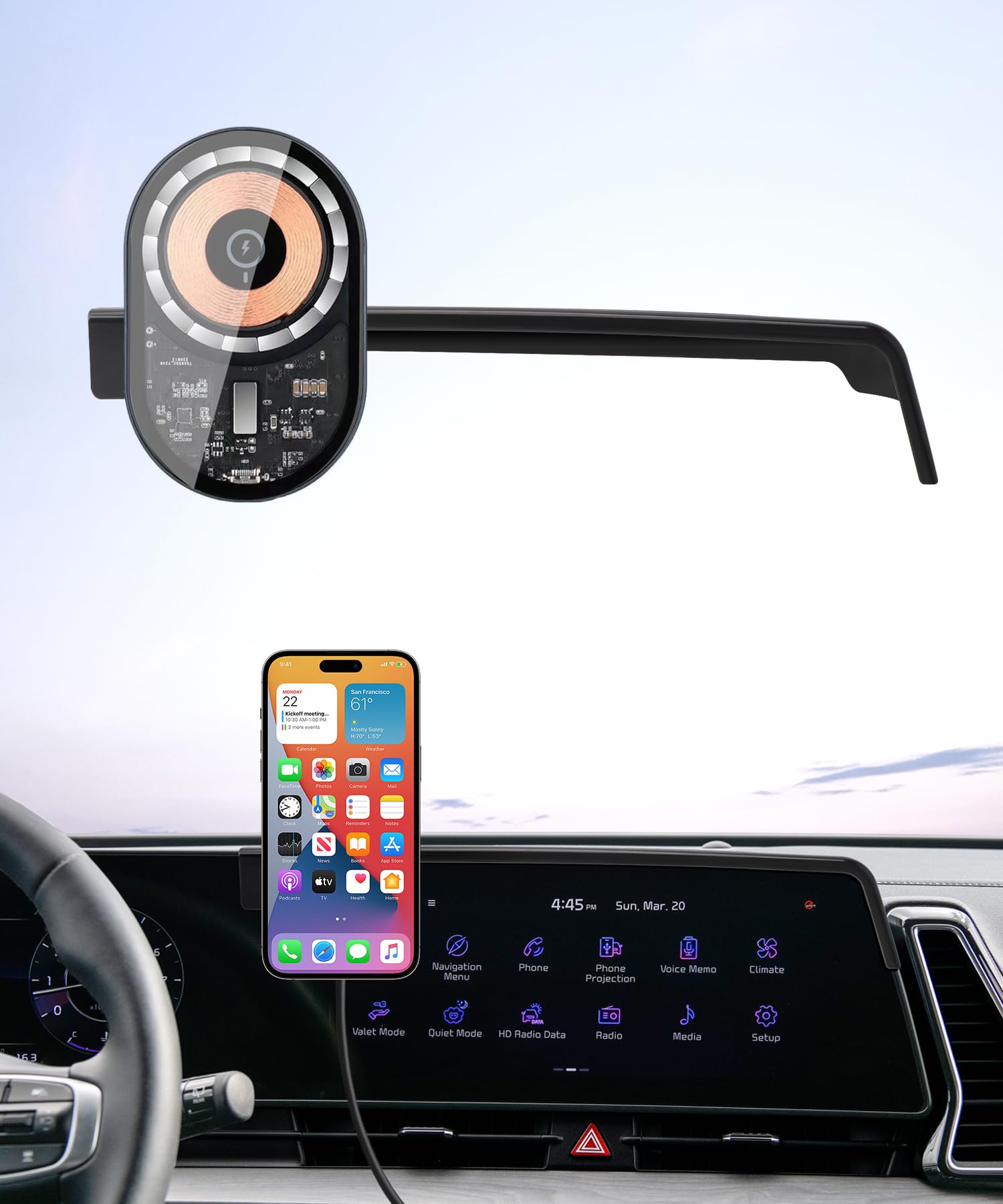 Masergogo MagSafe Wireless Car Phone Holder