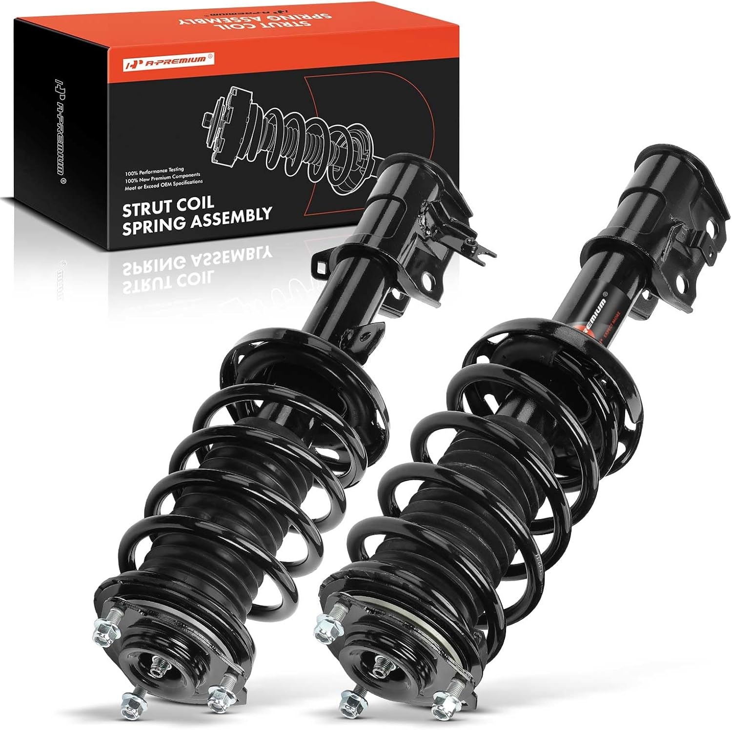 A-Premium Front Complete Struts Compatible with Acura ILX [Base] 2016-2021 - 2x Replacement Suspension Shock Absorber with Coil Spring Assembly