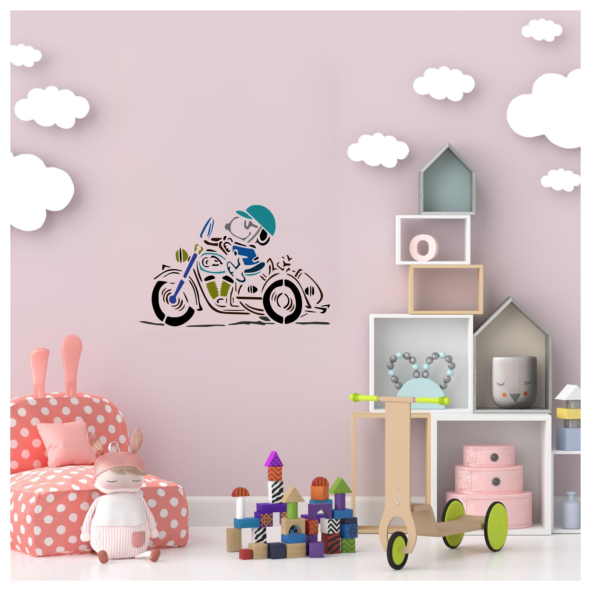 Kayra Decor Snoopy Dog Cartoon Wall Stencil for Kids Room - Size 16 inch x 24 Inch. (B0CR19YYSV) Amazon Price History, Amazon Price Tracker