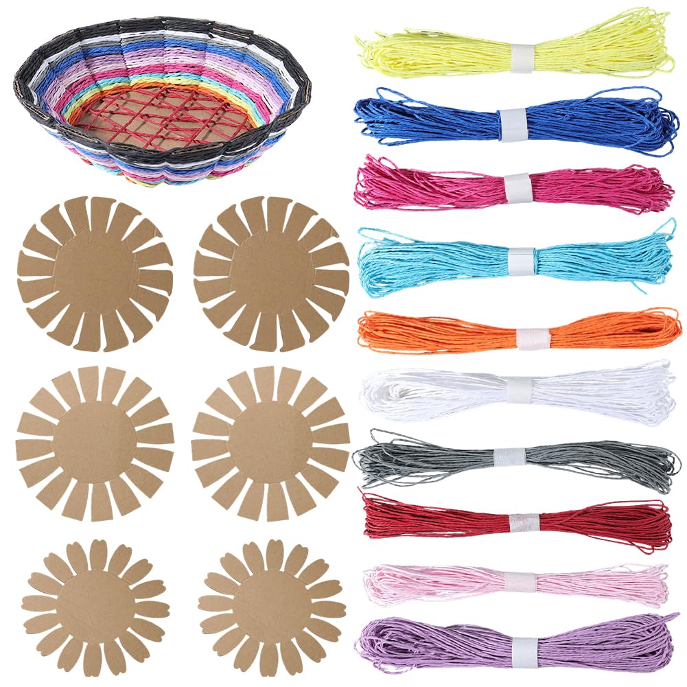 Kit de tissage de panier en ruban de papier coloré avec manuel SUNNYCLUE