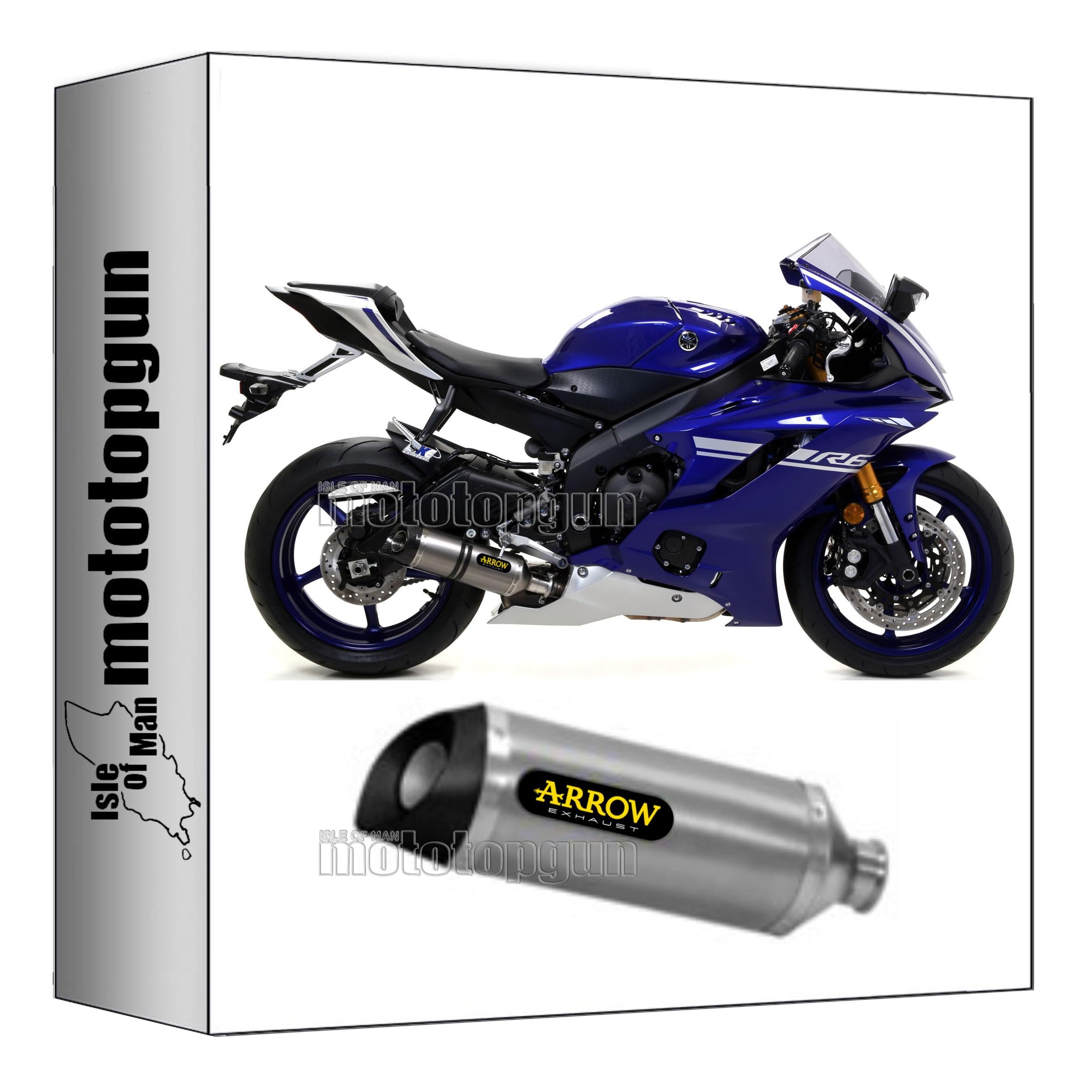 Arrow Thunder Titanium pot échappement approuvé gain poids performance R6