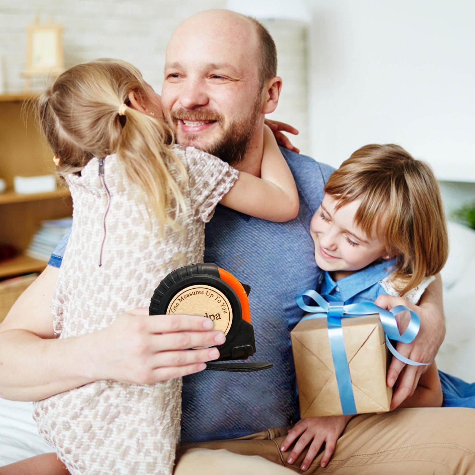 Zceplem Papà metro a nastro regalo – strumento per la festa del papà – metro a nastro retrattile con messaggio inciso, regalo per la festa del papà, regalo di compleanno