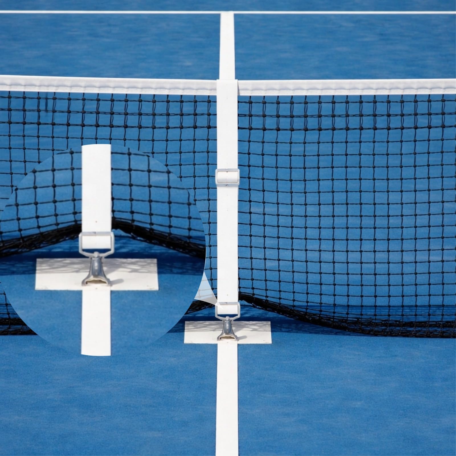 VGEBY Cinturino per Rete da Tennis, Cinturino Centrale per Rete da Tennis Cinghie Centrali Regolabili per Rete da Tennis Fibbia in Acciaio Inossidabile per Allenamento Sportivo