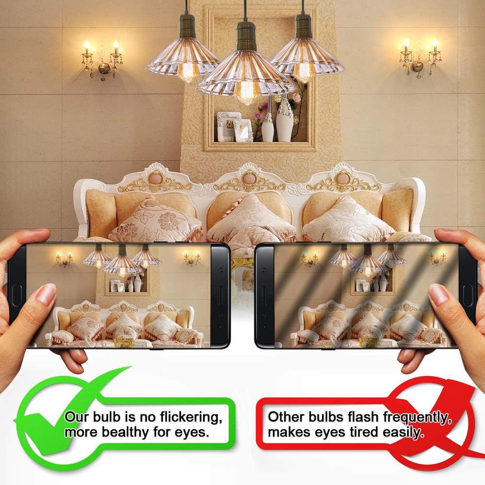 Soft White LED Vintage Filament Bulbs, Pack of 6